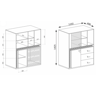 Regál TARAMI, ořech