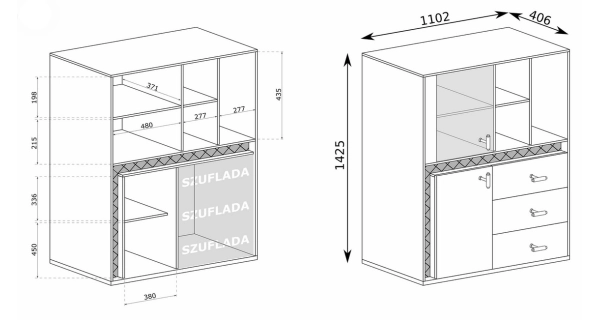 Regál TARAMI, ořech