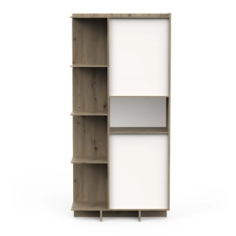 Regál TORZEL, dub royal/bílá