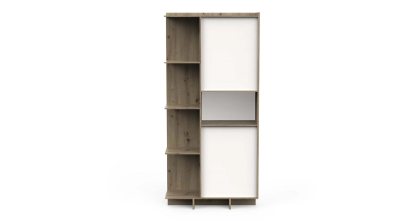 Regál TORZEL, dub royal/bílá