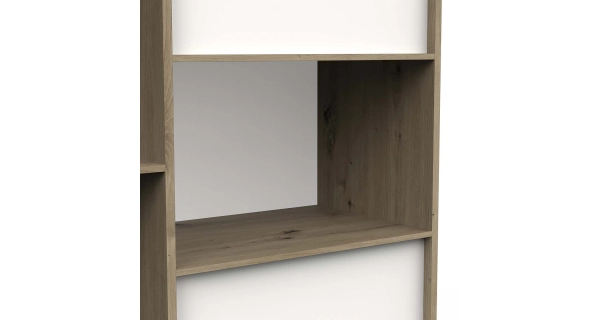 Regál TORZEL, dub royal/bílá