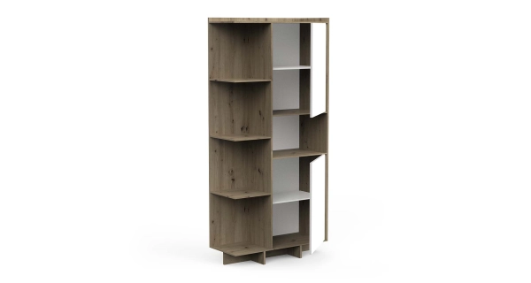 Regál TORZEL, dub royal/bílá