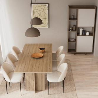 Regál TORZEL, dub royal/bílá