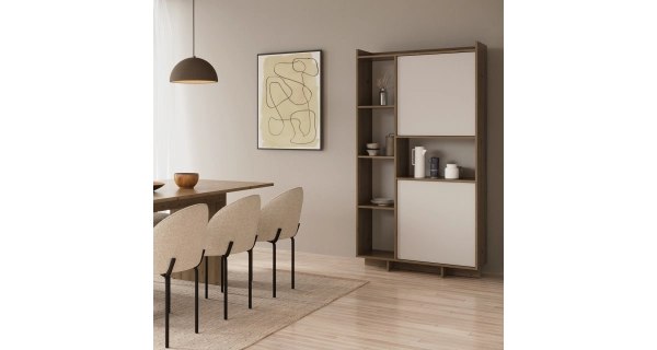 Regál TORZEL, dub royal/bílá