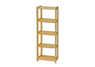 Regál TYNDALL, šíře 40 cm, masiv borovice, moření: …