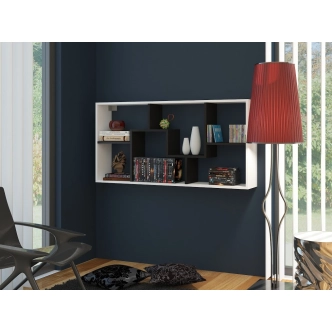 Regál USKON II, bílá/černá, 5 let záruka