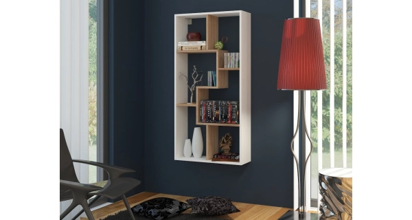 Regál USKON II, bílá/dub sonoma, 5 let záruka