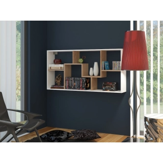 Regál USKON II, bílá/dub sonoma, 5 let záruka