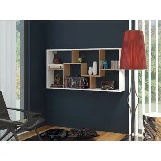 Regál USKON II, bílá/dub sonoma