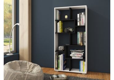 Regál USKON III, bílá/černá