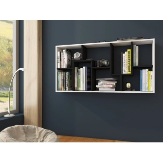 Regál USKON III, bílá/černá