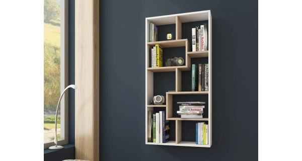 Regál USKON III, bílá/dub sonoma, 5 let záruka