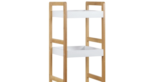 Regál VARADERO 5P typ 2, bambus/bílá