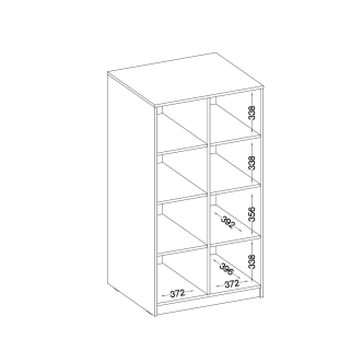 Regál velký AGEPSTA, světle šedý