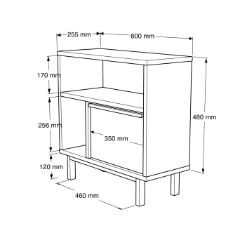 Regál VELVON typ 1, vlašský ořech