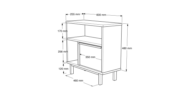Regál VELVON typ 1, vlašský ořech