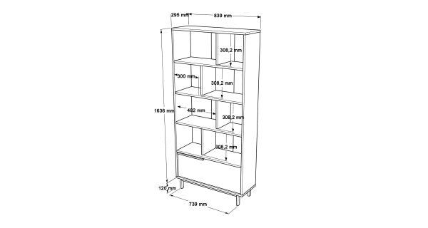 Regál VELVON typ 2, bílá