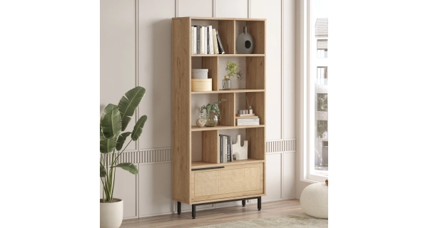 Regál VELVON typ 2, vlašský ořech/dub