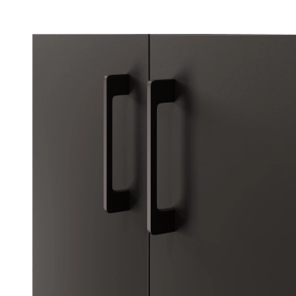 Regál vysoký NEJBY GIANNI PREMIUM s dvířky typ 1, korpus: antracit, dvířka: antracit