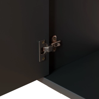 Regál vysoký NEJBY GIANNI PREMIUM s dvířky typ 1, korpus: antracit, dvířka: antracit