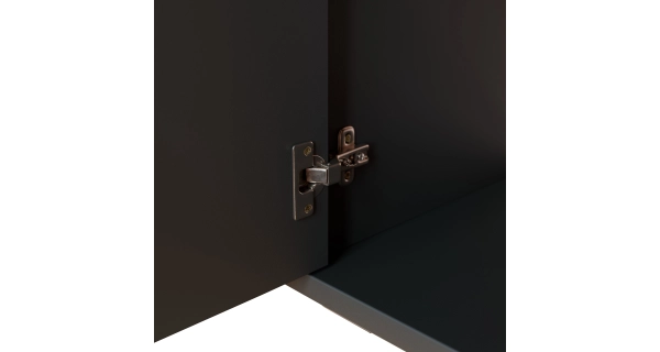 Regál vysoký NEJBY GIANNI PREMIUM s dvířky typ 1, korpus: antracit, dvířka: antracit