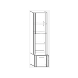 Regál WUBIN 2D, craft bílý/craf tobaco/craft bílý, 5 let záruka