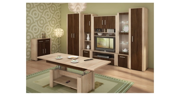 Regál WUBIN 2D2S, dub sonoma/dub sonoma tmavý/dub sonoma, 5 let záruka