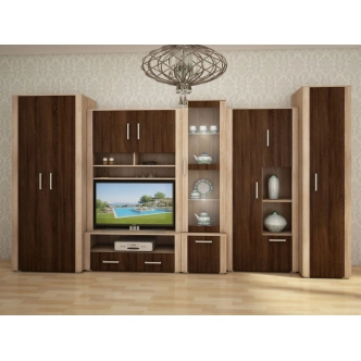 Regál WUBIN 2D2S, dub sonoma/dub sonoma tmavý/dub sonoma, 5 let záruka