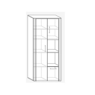 Regál WUBIN 3D, dub sonoma/dub sonoma/dub sonoma tm., 5 let záruka