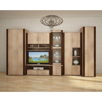 Regál WUBIN 3D, dub sonoma/dub sonoma/dub sonoma tm., 5 let záruka