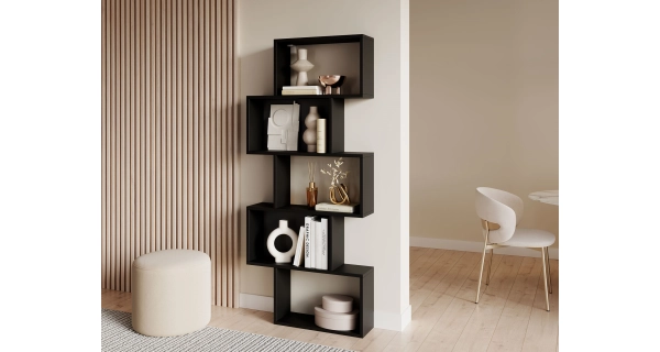 Regál ZALVON 80, černá