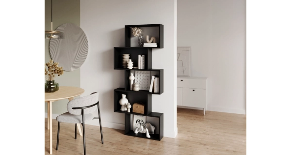 Regál ZALVON 80, černá