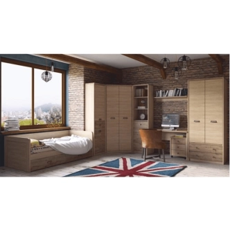 Regál ZDENDA 2D1S, dub madura/wellington