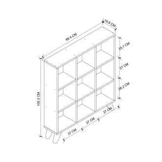 Regál ZELBEL, borovice