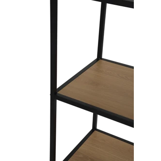 Regál ZELCAN 2, přírodní/kov