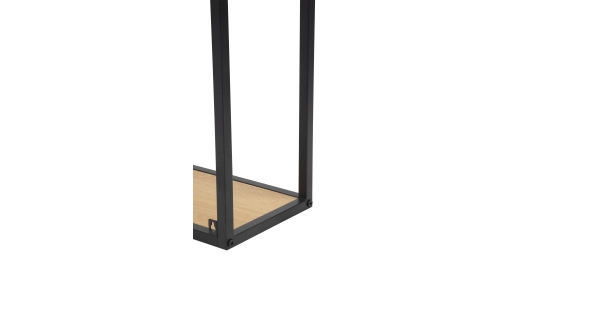 Regál ZELCAN 3, přírodní/kov