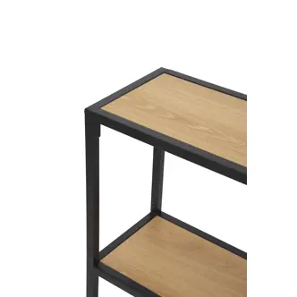 Regál ZELCAN 3, přírodní/kov