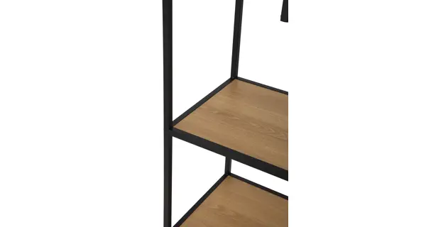 Regál ZELCAN 5, přírodní/kov