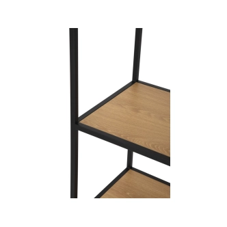 Regál ZELCAN 6, přírodní/kov