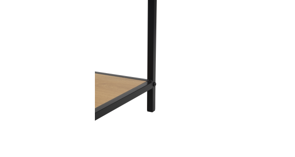 Regál ZELCAN 7, přírodní/kov