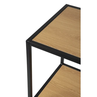 Regál ZELCAN 7, přírodní/kov