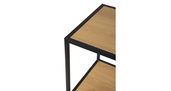 Regál ZELCAN 7, přírodní/kov