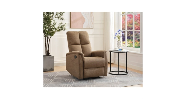 Relaxační křeslo CANYORNAL, hnědá látka