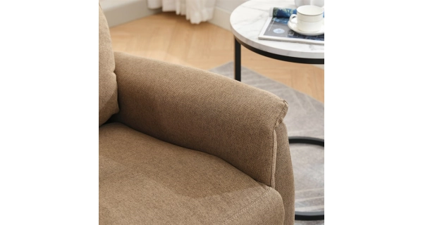 Relaxační křeslo CANYORNAL, hnědá látka