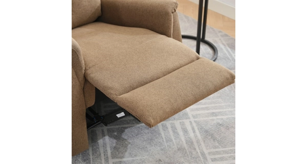 Relaxační křeslo CANYORNAL, hnědá látka