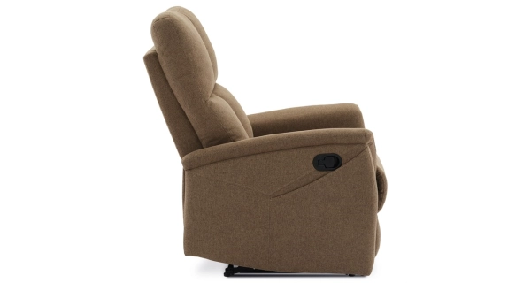 Relaxační křeslo CANYORNAL, hnědá látka