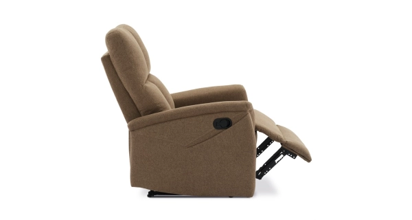 Relaxační křeslo CANYORNAL, hnědá látka