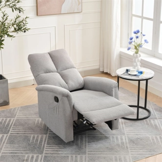 Relaxační křeslo CANYORNAL, světle šedá látka