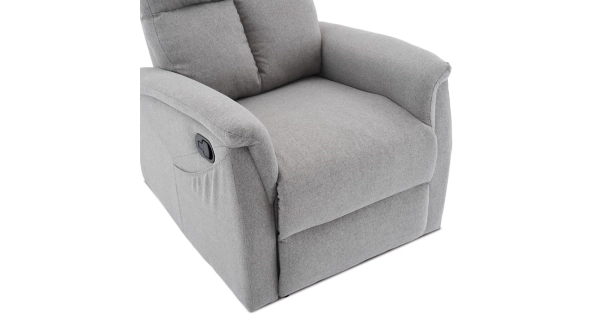 Relaxační křeslo CANYORNAL, světle šedá látka