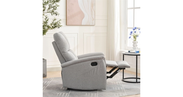 Relaxační křeslo CANYORNAL, světle šedá látka